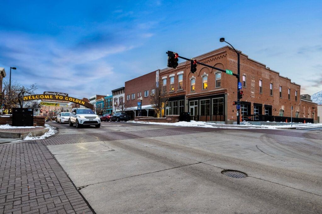 A street view  at The Avenue Lofts Golden Apartments, Colorado
