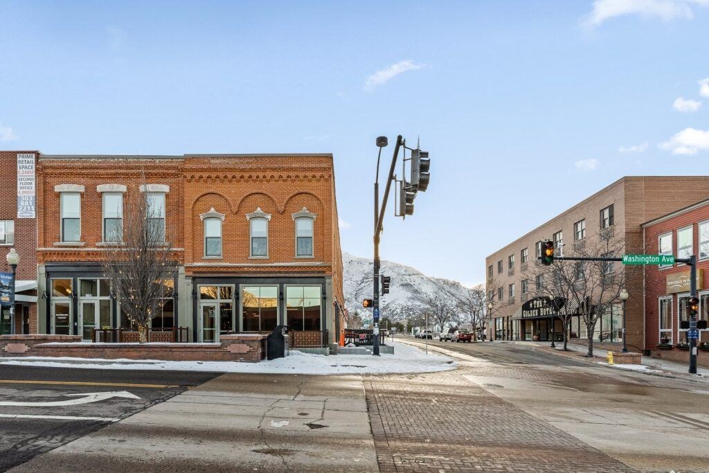 Street side at The Avenue Lofts Golden Apartments, Golden, Colorado