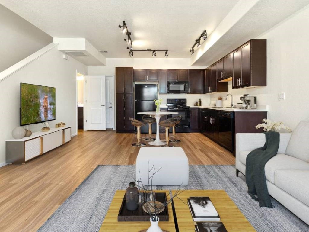 Modern Living Room at Belle Creek Commons, Henderson, Colorado