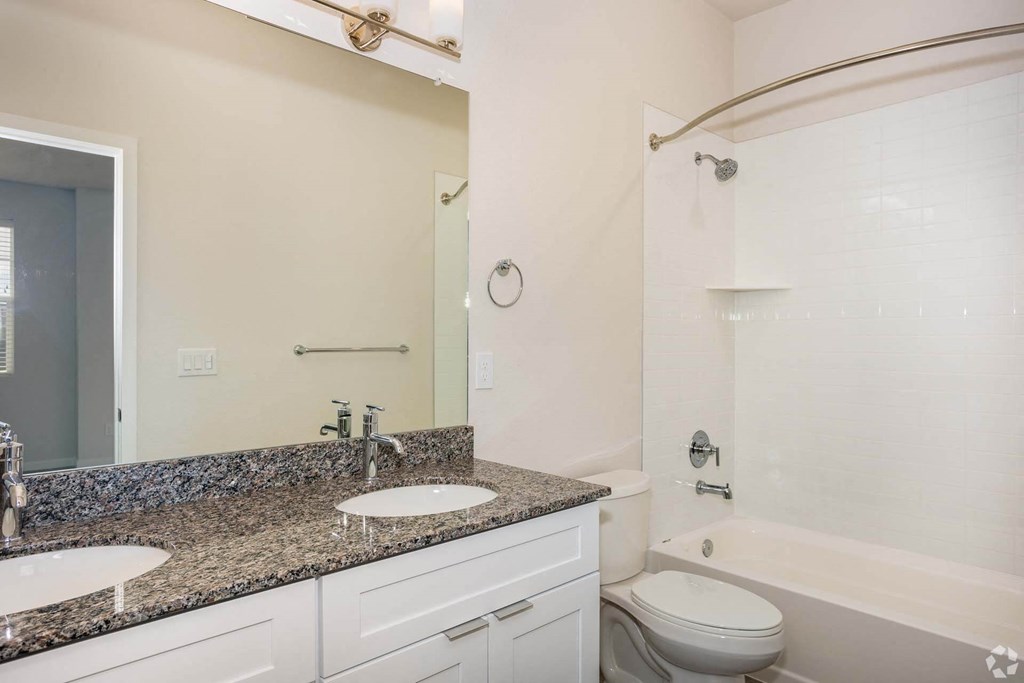 double vanity sink in bathroom at Brownstones at Palisade Park Townhomes, Broomfield, CO