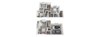 a floor plan of a house at Brownstones at Palisade Park Townhomes, Colorado, 80023