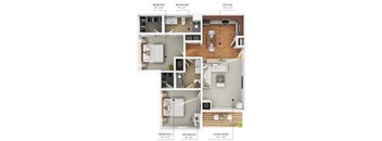 a floor plan of a home with a bedroom and a bathroom
