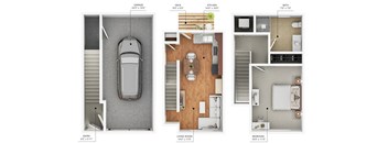 a floor plan of a house with a car on the floor