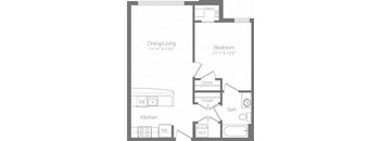1A Floor Plan at The Atrium, Washington, DC 20019