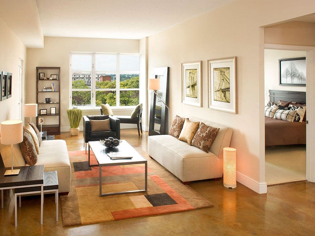 Living Room With Expansive Window at Highland Park at Columbia Heights Metro, Washington