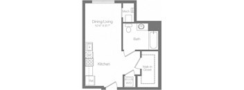 ST-A Floor Plan at The Atrium, Washington, DC 20019