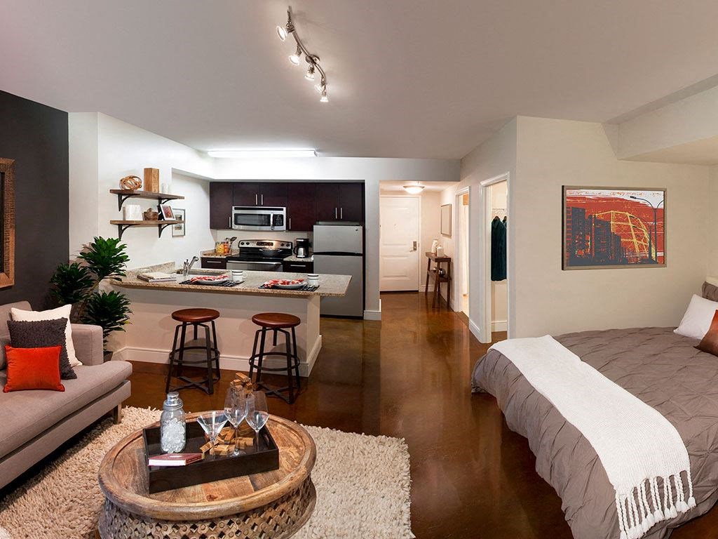 Studio Floor Plan at Highland Park at Columbia Heights Metro, Washington, DC