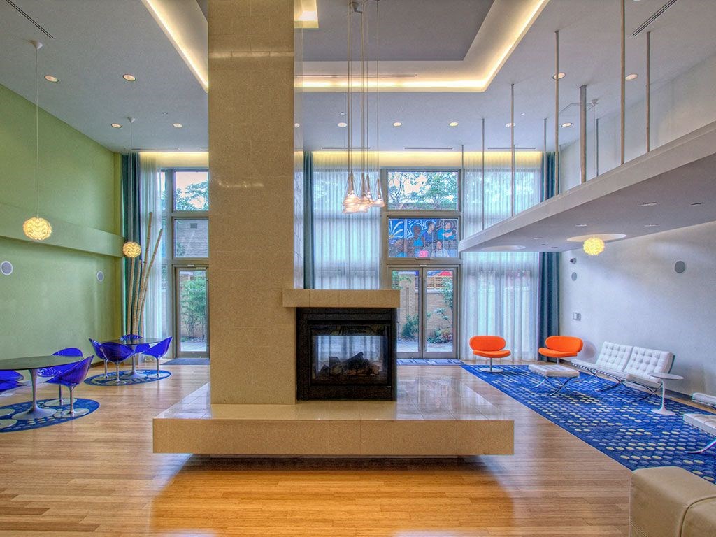 Fireplace Sitting Area at Highland Park at Columbia Heights Metro, Washington