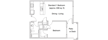 a floor plan of a bedroom apartment