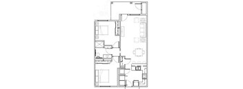 a floor plan of a 2 bedroom apartment