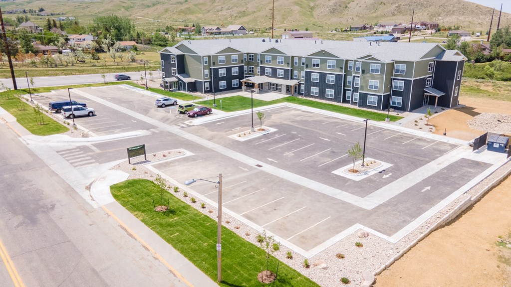 Image of building and parking