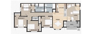 3 Bed 2 bath Floor Plan