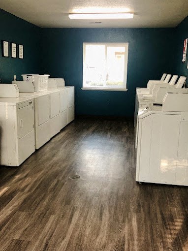Onsite laundry facility with washers and dryers