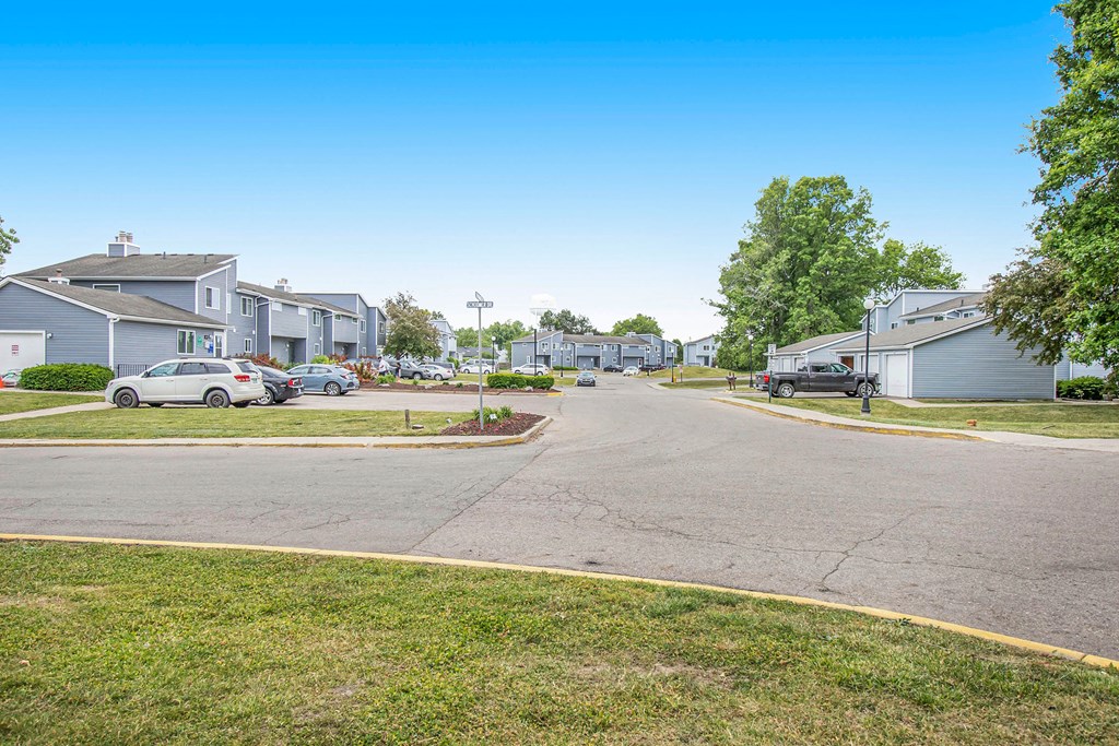 Buildings, ample parking