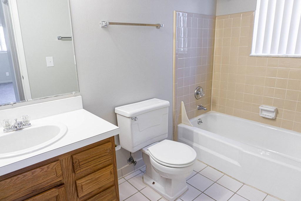 Bathroom at Carriage House Apartments in Flint, Michigan