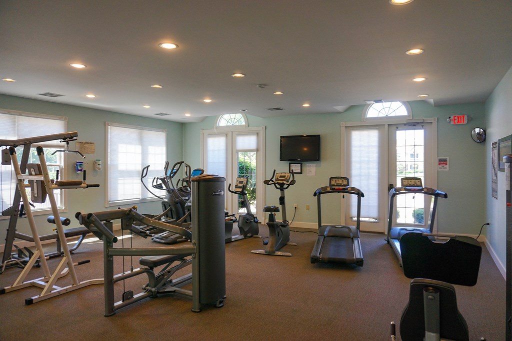 Fitness Center, elliptical, treadmill, weights
