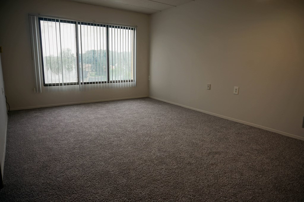 Living Room with window, at Highland Towers in Southfield