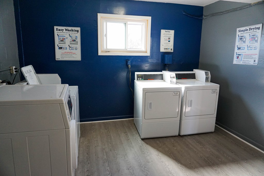 Laundry room at Silverstone Apartments in Warren, Michigan