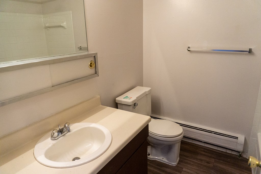 Bathroom at Golf Manor Apartments in Roseville, Michigan