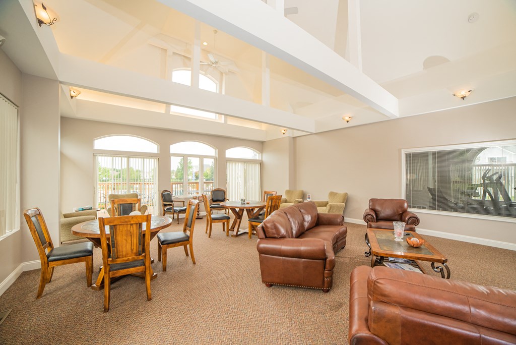 Spacious and cozy Clubhouse at Cambridge Club Apartments in Ann Arbor, Michigan