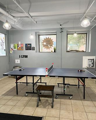a ping pong table at Lofts at 5 Lyon, in downtown Grand Rapids, MI - Photo Gallery