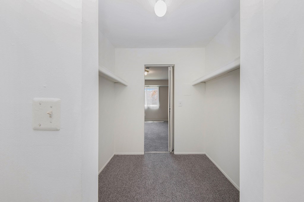 Spacious walk in closet