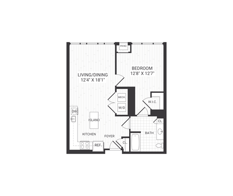 one bedroom floorplan