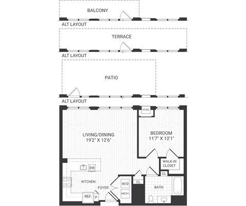 one bedroom floorplan