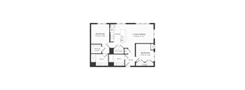 two bedroom floorplan