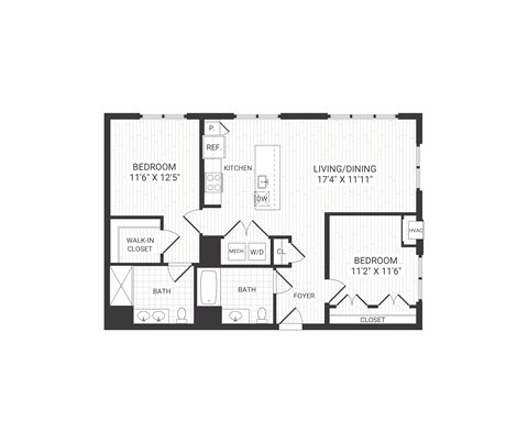 two bedroom floorplan