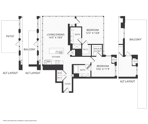 two bedroom floorplan