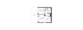 1 bedroom floor plan