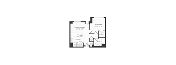 1 bedroom floor plan