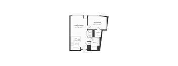 1 bedroom floor plan