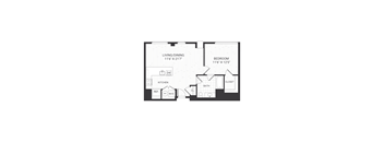 1 bedroom floor plan
