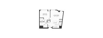 1 bedroom floor plan