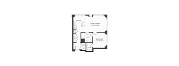1 bedroom floor plan