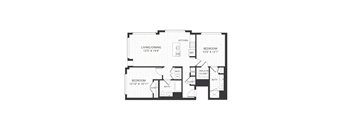 2 bedroom floor plan