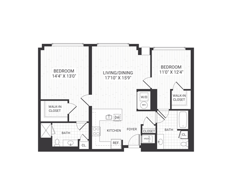 floor plan  2 bedroom apartment