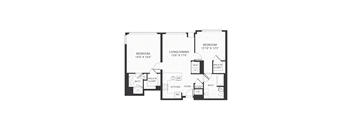 2 bedroom floor plan