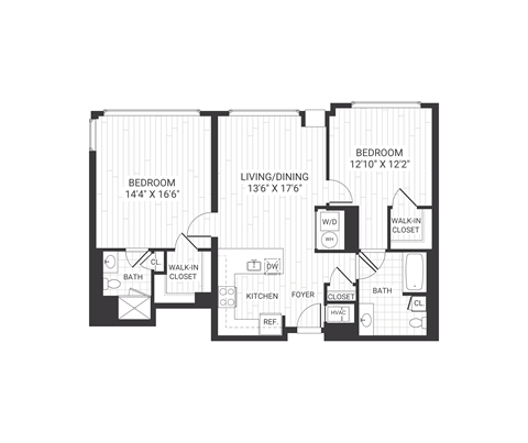 floor plan  2 bedroom apartment