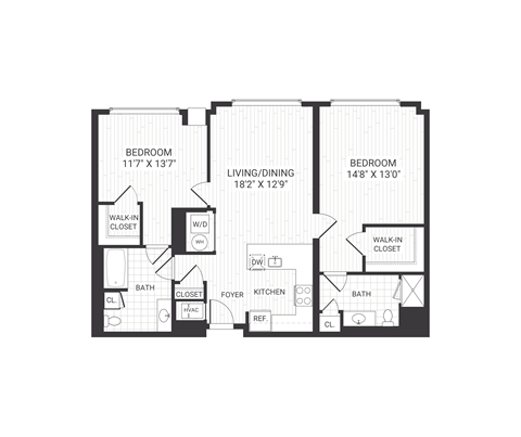 floor plan  2 bedroom apartment