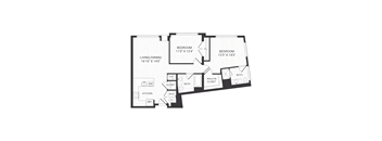 2 bedroom floor plan
