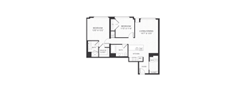 2 bedroom floor plan