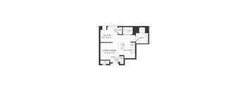 Studio alcove floor plan
