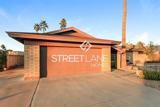 a garage door with the streetlance homes logo on it