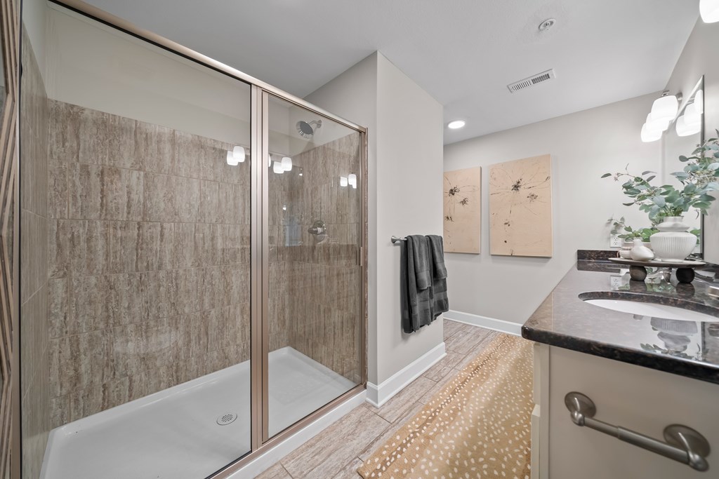 Walk-in Shower at Villa Milano near Overland Park Kansas