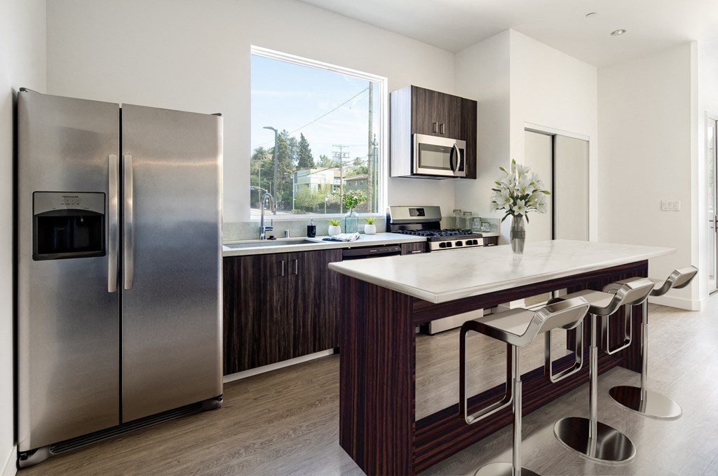 Virtually staged kitchen