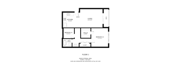 a floor plan of the guest house
