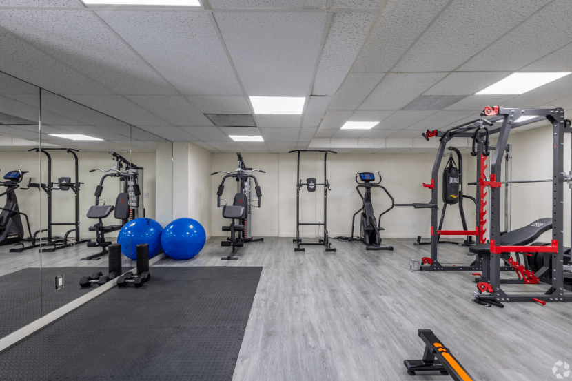 the gym at the apartments